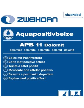 Aquapositivbeize APB 11 dolomit 1 l - Zweihorn
